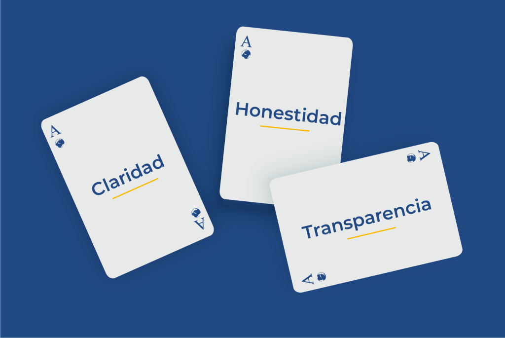 Tres pilares para la aceptabilidad de un material promocional: claridad, honestidad y transparencia.
