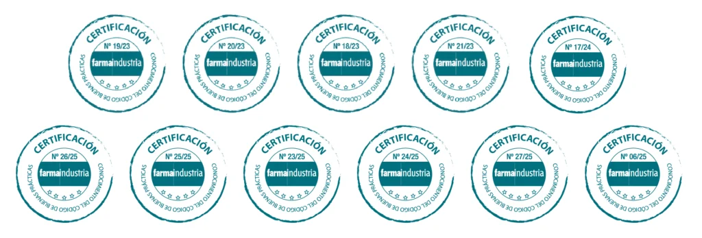 Certificados del codigo de farmaindustria de meisys 2025
